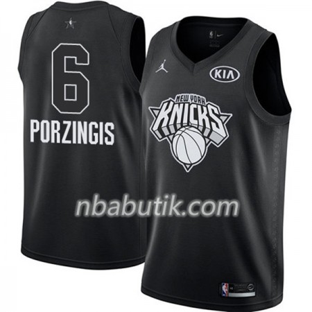 NBA Mænd Trøje New York Knicks Kristaps Porzingis 6 2018 All Star Jordan Brand Sort Swingman NBA Mænd Trøje New York Knicks Kristaps Porzingis 6 2018 All Star Jordan Brand Sort Swingman
